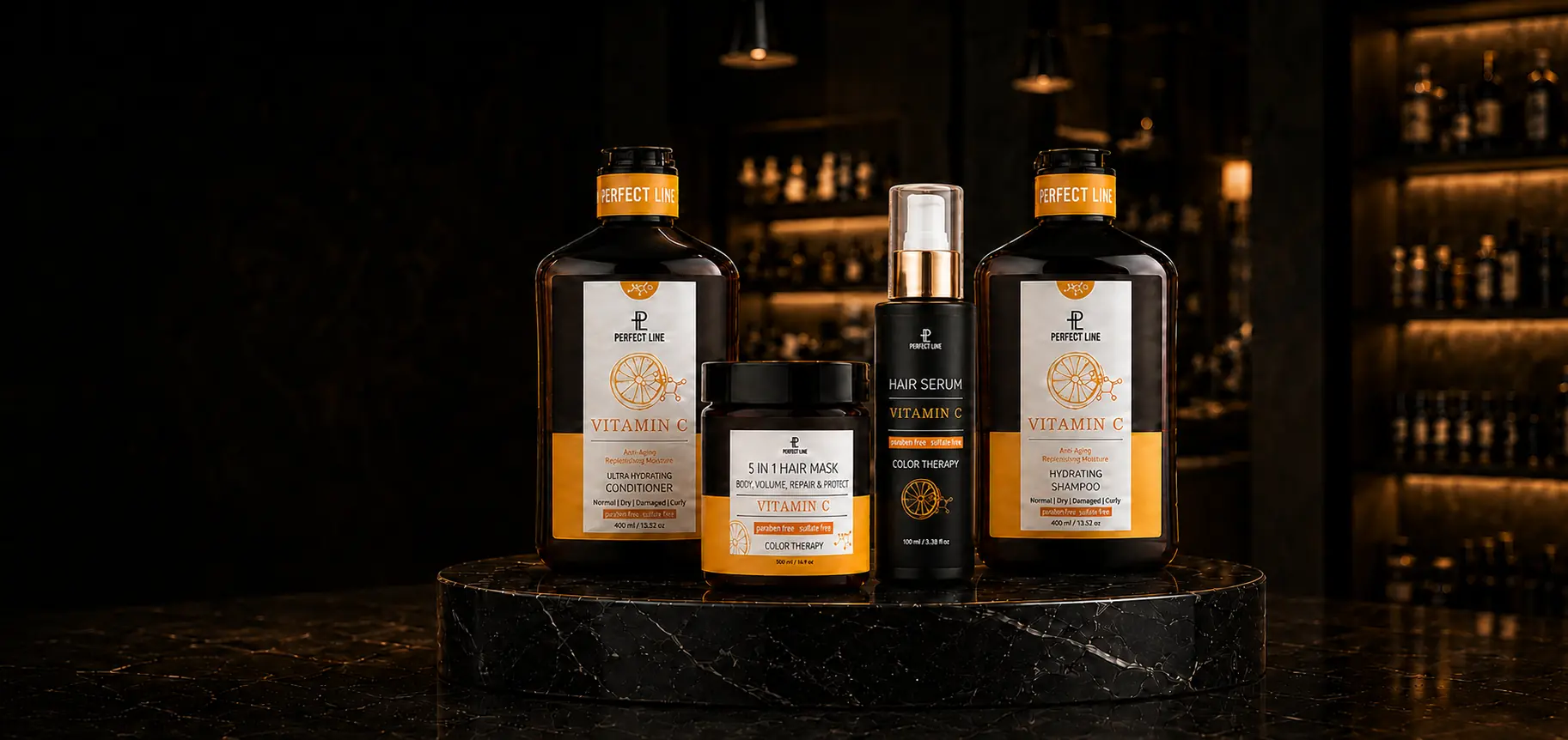 Perfect Line USA Vitamin C wholesale collection in a luxury salon